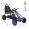 Iron Pedal Powered Ride On Car Go Kart for Kids with Adjustable Seat